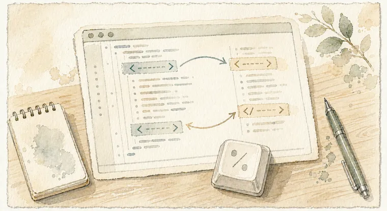 IdeaVimで`%`が効かないときは`.ideavimrc`に`set matchit`を追加する